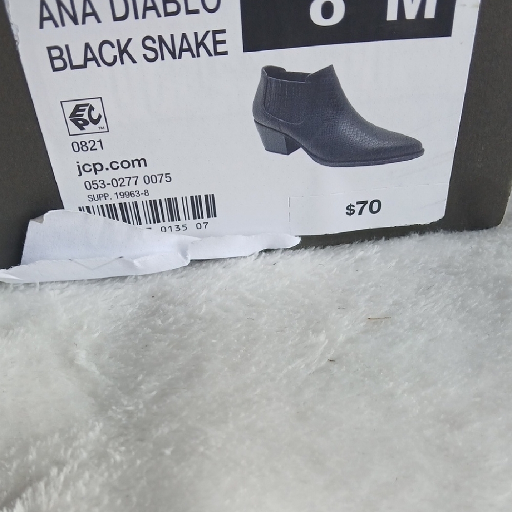 a.n.a Black Snake-Pattern Ankle Booties - Picture 5 of 5